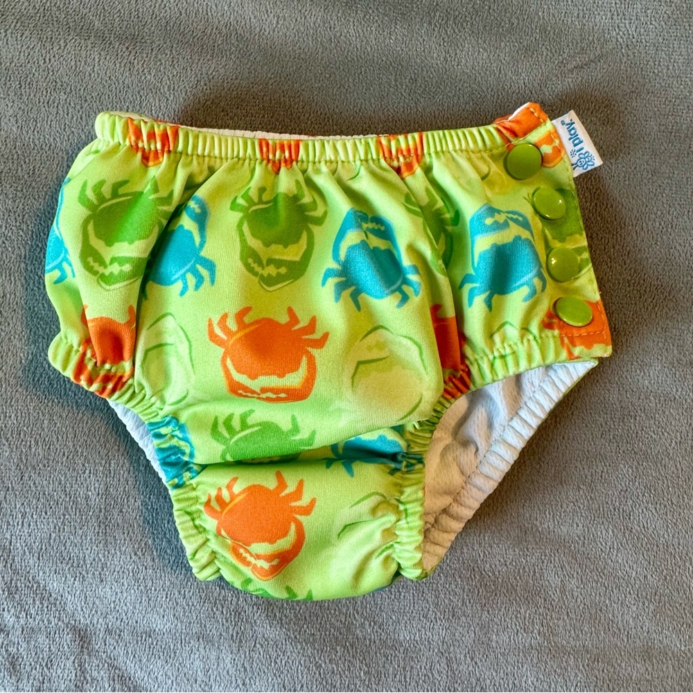 Play Crab Print Baby Swim Diaper with Side Snaps